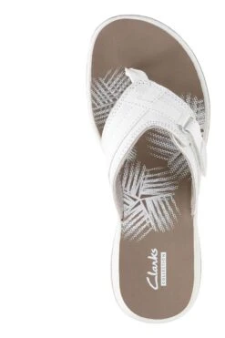 Clarks Breeze Sea White Thong Sandal -Rockport Store 26125508 6