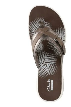 Clarks Breeze Sea Pewter Thong Sandal -Rockport Store 26125509 6