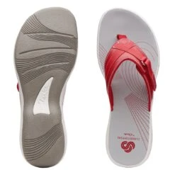 Clarks Breeze Sea Red Thong Sandal -Rockport Store 26125718 7