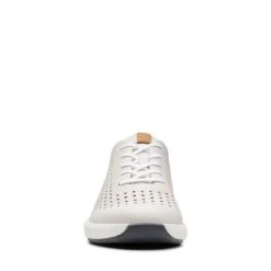 Clarks Un Rio Tie White Nubuck Leather Sneaker 9 Clarks Un Rio Tie White Nubuck Leather Sneaker -Rockport Store 26148256 3
