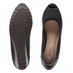 Clarks Mallory Charm Black Leather Pump 11 Clarks Mallory Charm Black Leather Pump -Rockport Store 26149788 7