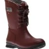 BOGS Amanda Plush Lace-Up Burgundy Women's Insulated Rain Boot -Rockport Store BOGAMANDAPL04