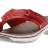 Clarks Breeze Sea Red Thong Sandal -Rockport Store CLABREEZES10