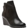 Lucinda Black Back Tie Ankle Wedge Boot 2 Lucinda Black Back Tie Ankle Wedge Boot -Rockport Store COBLUCINDABT01