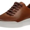 Cole Haan GrandPrø Rally Laser Cut Tan Brown Leather Lace-Up Sneaker -Rockport Store COLRALLY06