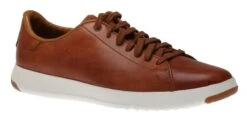Cole Haan GrandPrø Brown Leather Lace-Up Tennis Sneaker