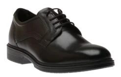 ECCO Lisbon Black Leather Lace-Up Plain Toe Dress Shoe