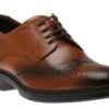 ECCO Lisbon Amber Brown Leather Brogue Dress Shoe -Rockport Store ECC62216402