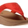 Lottie Shimmer Crystal Passion Red Thong Sandal -Rockport Store FITLOTTIESC10