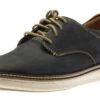 McGuffey Plain Toe Navy Leather Derby Sneaker -Rockport Store JOHMCGUFFEYP03