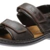 Josef Seibel Rafe Brown Moro Black Leather Sandal -Rockport Store JOS10104 57331
