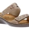 Cornet Beige Leather Slide Sandal -Rockport Store NAOCORNETWA7