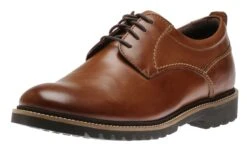 Rockport Marshall Dark Brown Leather Plain Toe Oxford Dress Shoe -Rockport Store ROCMARSHALL06
