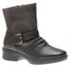 Gripper Black Leather Moto Boot
