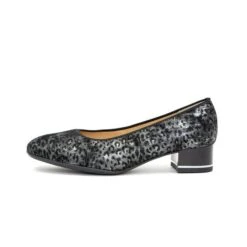 Ara Gabrielle Black & Silver Animal Print Pump -Rockport Store ara1183821a
