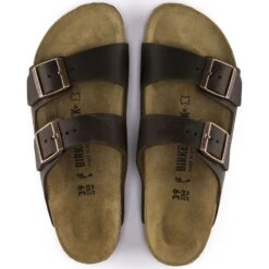 Birkenstock Arizona Hard Footbed Habana Brown Oiled Leather Slide Sandal -Rockport Store birarizona22c