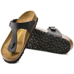 Birkenstock Gizeh Birko-Flor Black Thong Sandal -Rockport Store birgizeh01a