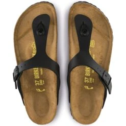 Birkenstock Gizeh Birko-Flor Black Thong Sandal -Rockport Store birgizeh01b