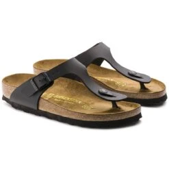 Birkenstock Gizeh Birko-Flor Black Thong Sandal -Rockport Store birgizeh01c