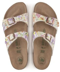 Birkenstock Sydney Vegan Birko-Flor Light Rose Double Strap Slide Sandal -Rockport Store birsydneyveg13c