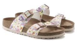 Birkenstock Sydney Vegan Birko-Flor Light Rose Double Strap Slide Sandal -Rockport Store birsydneyveg13d