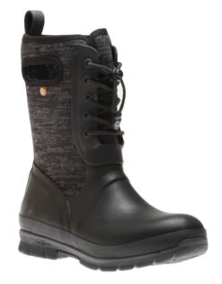 BOGS Crandall Lace Knit Black Women's Winter Boot -Rockport Store bogcrandalllk01