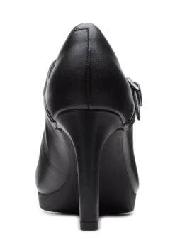 Clarks Ambyr Shine Black Leather Mary Jane Heel Pump -Rockport Store claambyrs01c