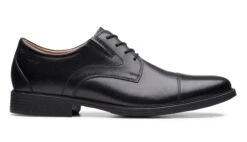 Clarks Whiddon Cap Toe Black Leather Oxford Dress Shoe
