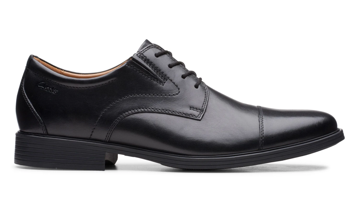 Clarks Whiddon Cap Toe Black Leather Oxford Dress Shoe 3 Clarks Whiddon Cap Toe Black Leather Oxford Dress Shoe