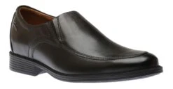 Clarks Whiddon Step Black Leather Dress Loafer