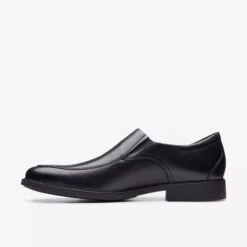 Clarks Whiddon Step Black Leather Dress Loafer -Rockport Store clawhiddonstep1e