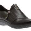 Amalie Black Leather Zipper Slip-On -Rockport Store cobamalieso01