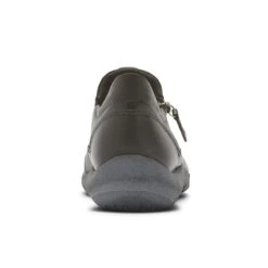 Amalie Black Leather Zipper Slip-On -Rockport Store cobamalieso01b