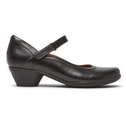 Laurel Black Leather Mary Jane 10 Laurel Black Leather Mary Jane -Rockport Store coblaurelmj01d