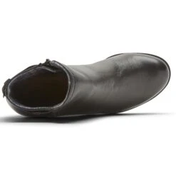 Lucinda Black Back Tie Ankle Wedge Boot -Rockport Store coblucindabt01d