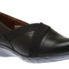 Penfield Envelope Black Leather Slip-On Flat -Rockport Store cobpenfielde01
