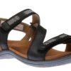 Rubey Black Asymmetrical Strappy Sandal