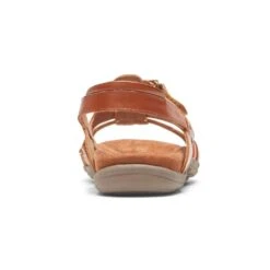 Rubey Woven Tan Brown Leather Sandal -Rockport Store cobrubeyw06e