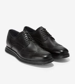Cole Haan Grand2Wing Tip Black -Rockport Store colgrandwo001e