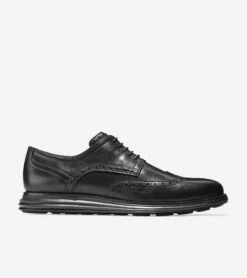 Cole Haan Grand2Wing Tip Black -Rockport Store colgrandwo001g