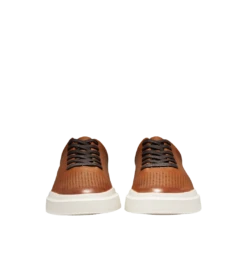 Cole Haan GrandPrø Rally Laser Cut Tan Brown Leather Lace-Up Sneaker -Rockport Store colrally06e