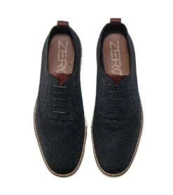 Cole Haan ZERØGRAND Wingtip Oxford Black Stitchlite -Rockport Store colstitchlite01e