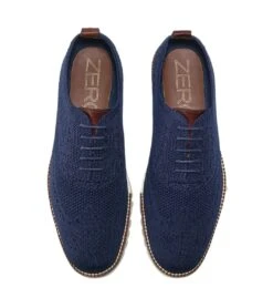 Cole Haan ZERØGRAND Wingtip Oxford Blue Stitchlite -Rockport Store colstitchlite03g