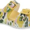 Dansko Kandi Lemons Yellow EVA Double Strap Slide Sandal -Rockport Store dankandi14