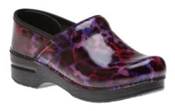 Dansko Professional Painted Leopard Patent Clog