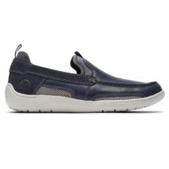 FitSmart Navy Leather Loafer -Rockport Store dunfitsmartlo03e