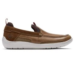 FitSmart Tan Leather Loafer -Rockport Store dunfitsmartlo06e