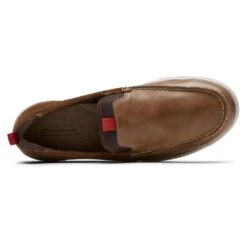 FitSmart Tan Leather Loafer -Rockport Store dunfitsmartlo06f