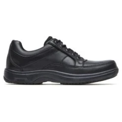 Midland Service Black Leather Waterproof Lace-Up Shoe 8 Midland Service Black Leather Waterproof Lace-Up Shoe -Rockport Store dunmidlandsr01d