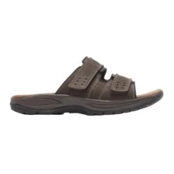 Newport Dark Brown Adjustable Slide Sandal -Rockport Store dunnewports02e
